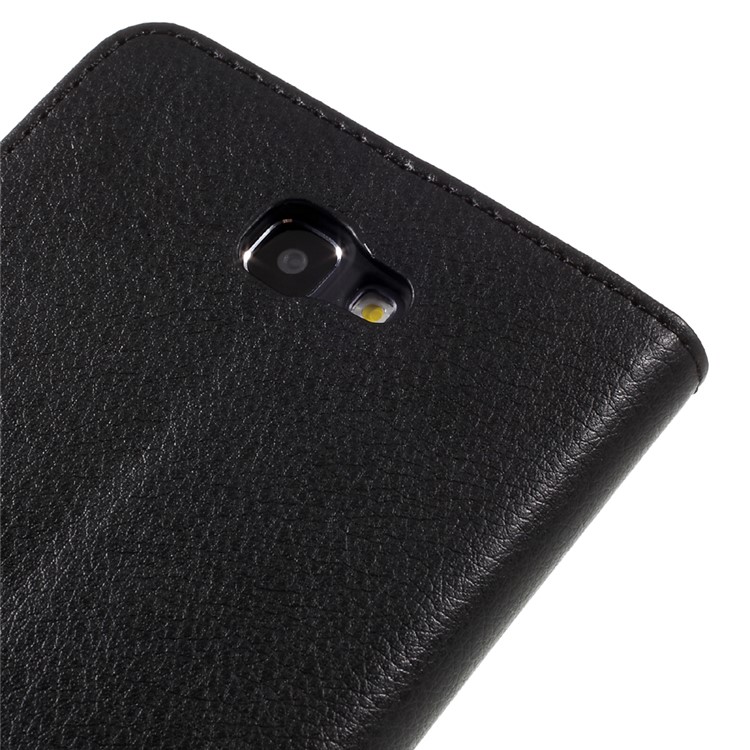 Flip Leather Wallet Stand Case for Samsung Galaxy J7 Prime / On7 2016 - Black-8