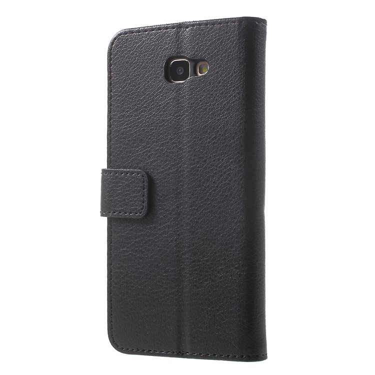Litchi Texture Wallet Leather Case for Samsung Galaxy J5 Prime / On5 2016 - Black-2
