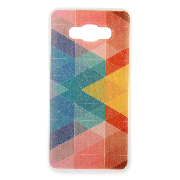 Pattern Printing Soft TPU Mobile Cover for Samsung Galaxy J5 (2016) SM-J510 - Colorful Geometry-1