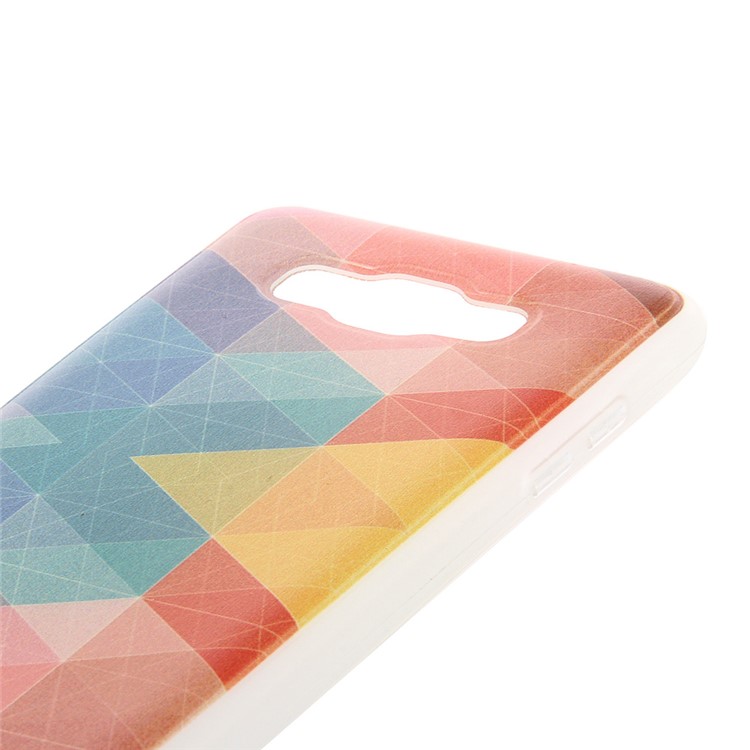 Pattern Printing Soft TPU Mobile Cover for Samsung Galaxy J5 (2016) SM-J510 - Colorful Geometry-3