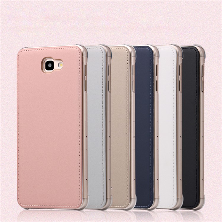0.6mm Thin PU Leather Coated PC Hard Case for Samsung Galaxy A8 (2016) - Black-2