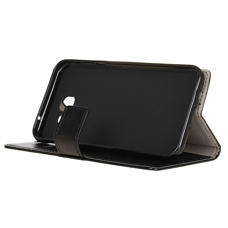 Crazy Horse Leather Wallet Case for Samsung Galaxy A8 (2016) - Black-4