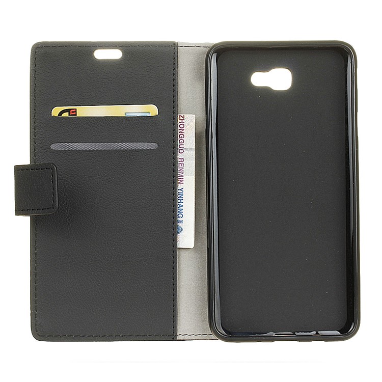 Wallet Leather Stand Case for Samsung Galaxy On8 - Black-3