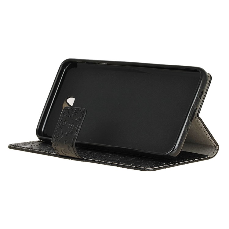 Cartoon Graffiti Stand Wallet Leather Case for Samsung Galaxy On8 - Black-4