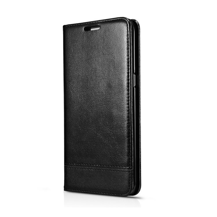 Card Holder Leather Stand Phone Case for Samsung Galaxy S7 G930 with Wrist Strap - Black-2