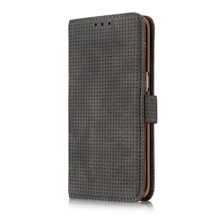 Mesh Heat Dissipation Retro Leather Wallet Stand Case for Samsung Galaxy S7 G930 - Grey-4