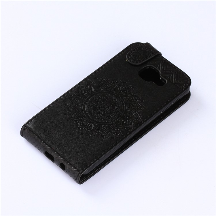 Mandala Flower Vertical Flip Stand Leather Case for Samsung Galaxy A3 SM-A310F (2016) - Black-4