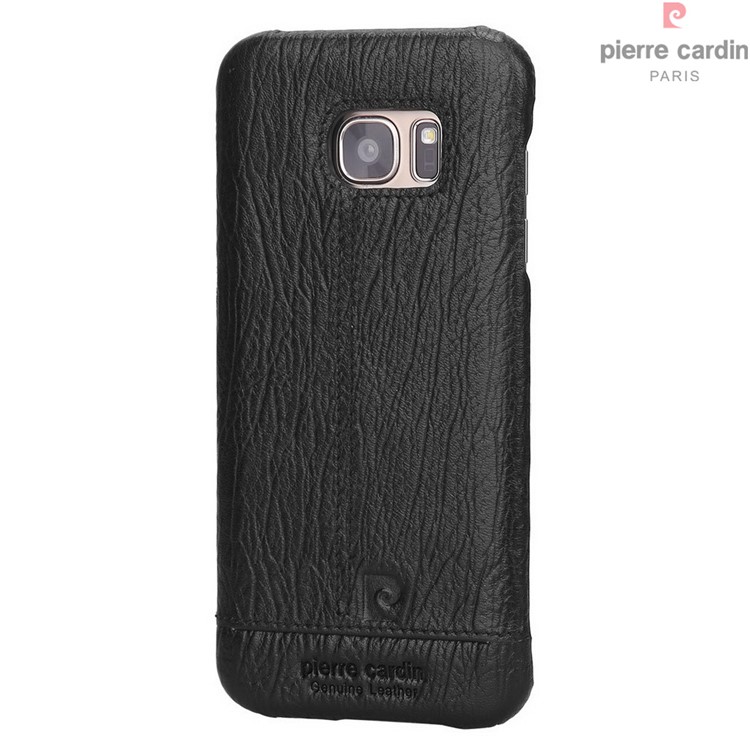 PIERRE CARDIN Genuine Leather Coated Hard Case for Samsung Galaxy S7 G930 PCL-P03 - Black-3