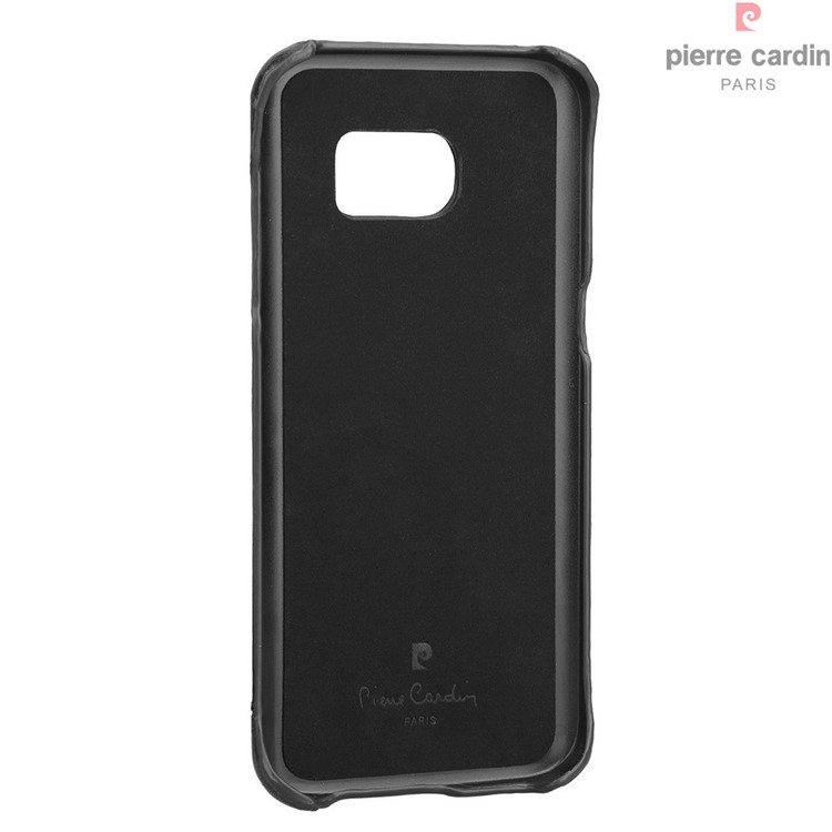 PIERRE CARDIN Genuine Leather Coated Hard Case for Samsung Galaxy S7 G930 PCL-P03 - Black-4