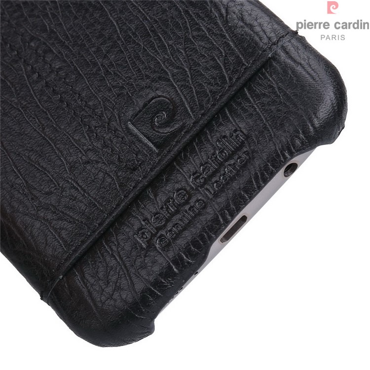 PIERRE CARDIN Genuine Leather Coated Hard Case for Samsung Galaxy S7 G930 PCL-P03 - Black-6