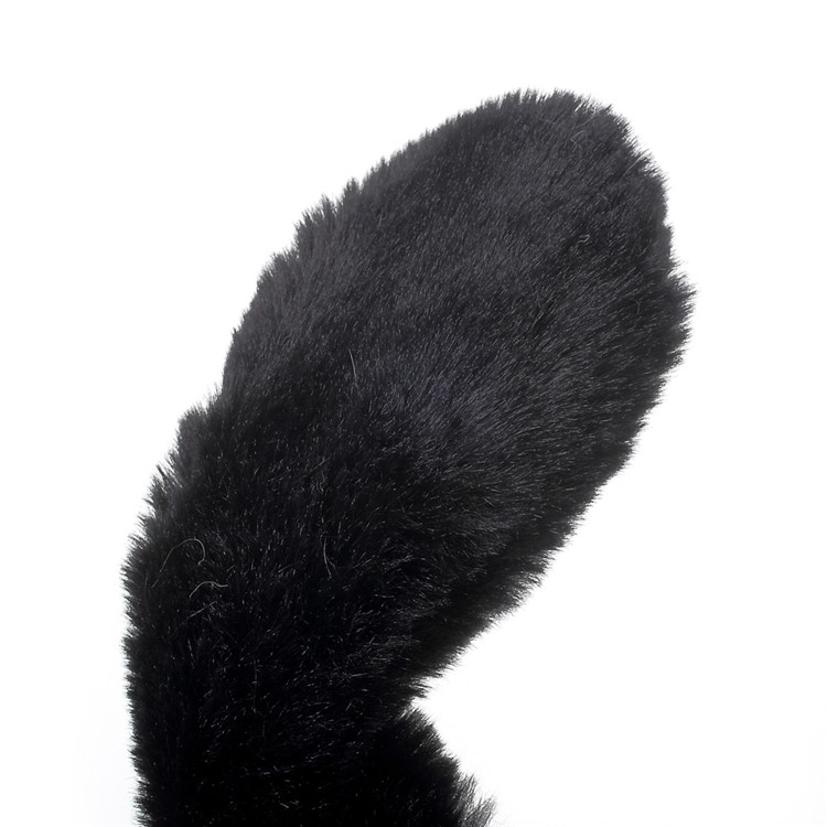 Fashion Rabbit Shaped Rhinestone Fluffy Fur Soft TPU Case for Samsung Galaxy S7 Edge G935 - Black-10