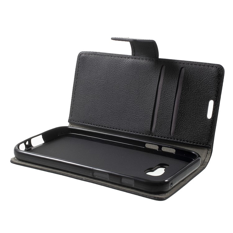 Wallet Leather Stand Case for Samsung Galaxy A3 (2017) - Black-5