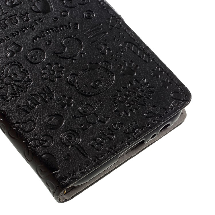 Cartoon Graffiti Wallet Leather Case for Samsung Galaxy A3 (2017) - Black-7