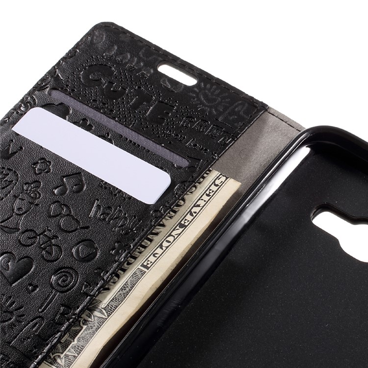 Cartoon Graffiti Wallet Leather Case for Samsung Galaxy A3 (2017) - Black-9