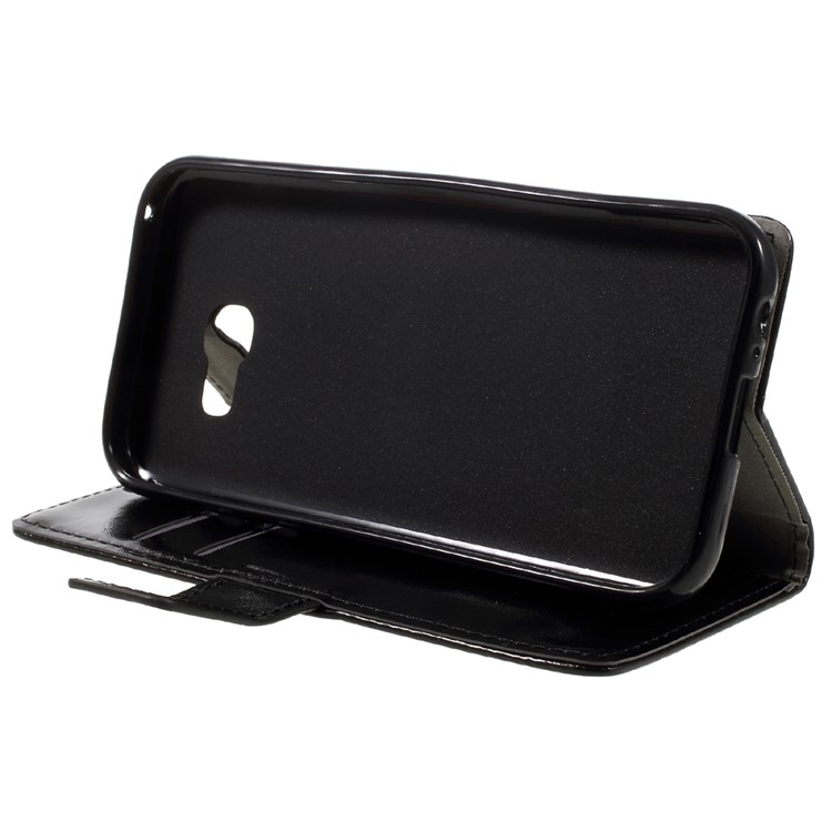 Crazy Horse Wallet Stand Leather Case for Samsung Galaxy A5 (2017) - Black-4