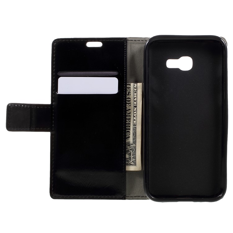 Crazy Horse Wallet Stand Leather Case for Samsung Galaxy A5 (2017) - Black-6