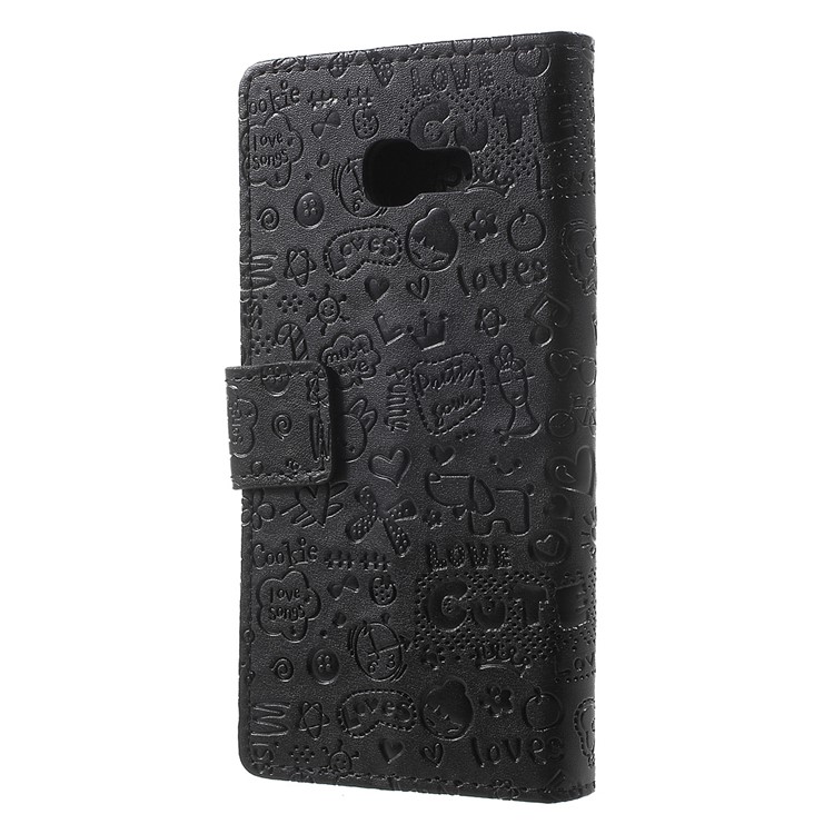 Cartoon Graffiti Leather Wallet Case for Samsung Galaxy A5 (2017) - Black-2