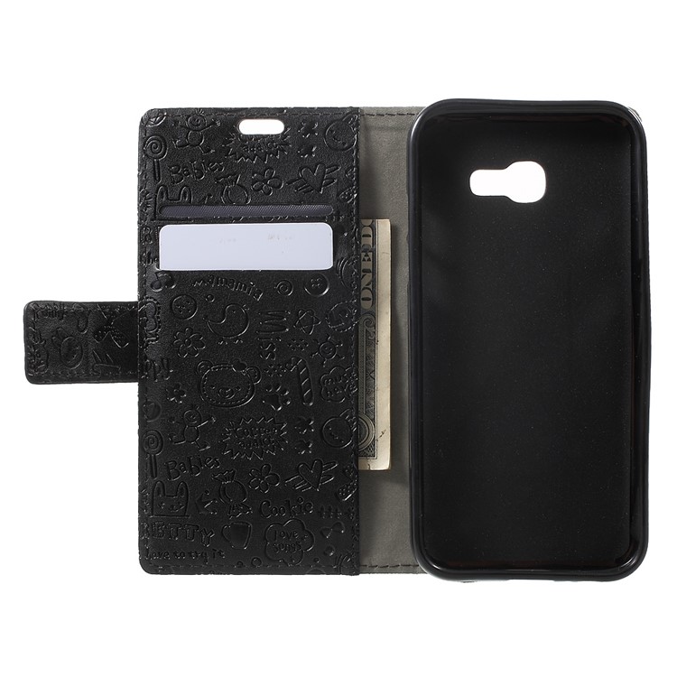 Cartoon Graffiti Leather Wallet Case for Samsung Galaxy A5 (2017) - Black-4