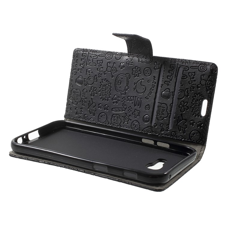 Cartoon Graffiti Leather Wallet Case for Samsung Galaxy A5 (2017) - Black-5
