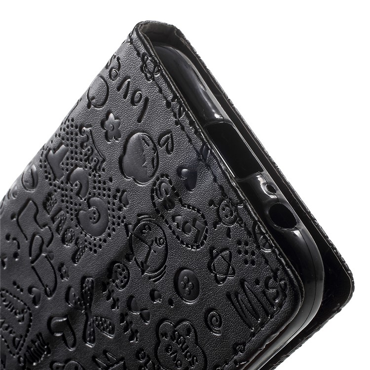 Cartoon Graffiti Leather Wallet Case for Samsung Galaxy A5 (2017) - Black-8