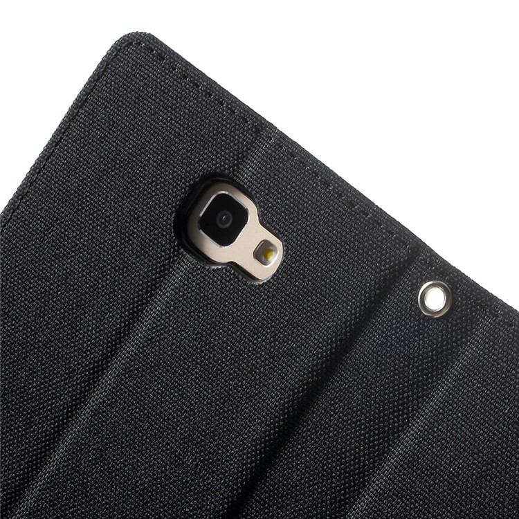 MERCURY GOOSPERY Canvas Diary Leather Cover for Samsung Galaxy J7 Prime/On7 2016 - Black-6