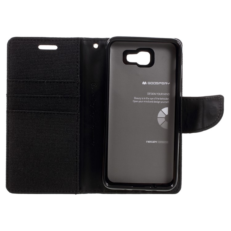 MERCURY GOOSPERY Canvas Diary Leather Case for Samsung Galaxy J5 Prime/On5 2016 - Black-10