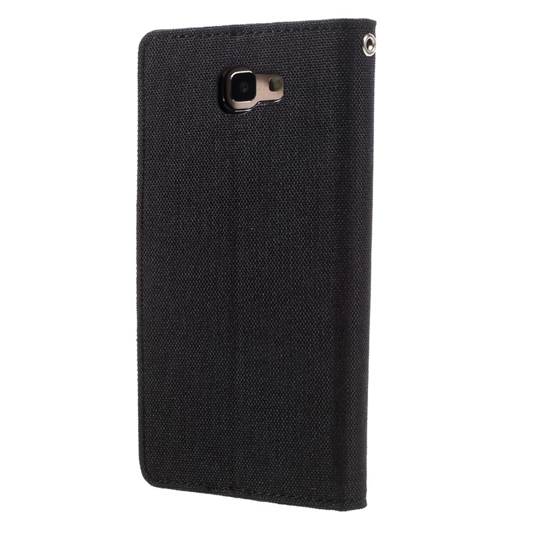 MERCURY GOOSPERY Canvas Diary Leather Case for Samsung Galaxy J5 Prime/On5 2016 - Black-2