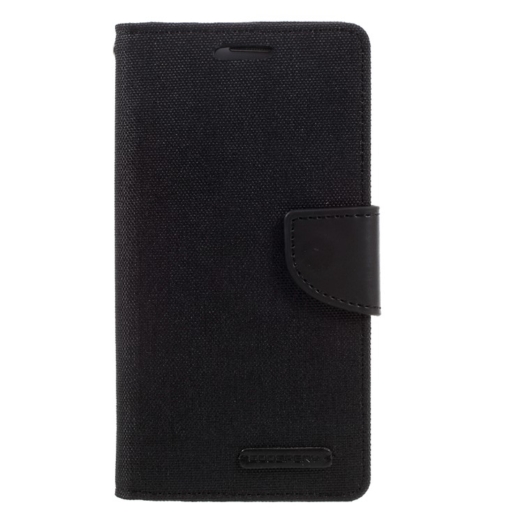 MERCURY GOOSPERY Canvas Diary Leather Case for Samsung Galaxy J5 Prime/On5 2016 - Black-3