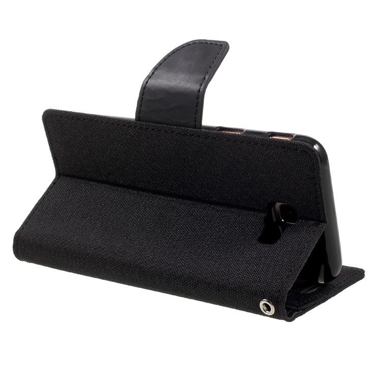 MERCURY GOOSPERY Canvas Diary Leather Case for Samsung Galaxy J5 Prime/On5 2016 - Black-5