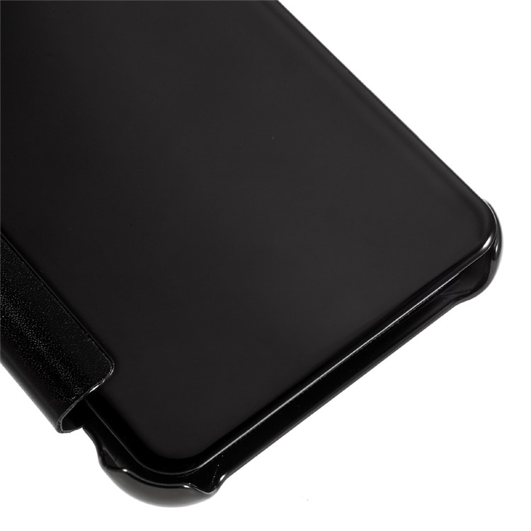 Electroplating Mirror Surface Plastic Leather Case for Samsung Galaxy J3 (2016) / J3 - Black-6