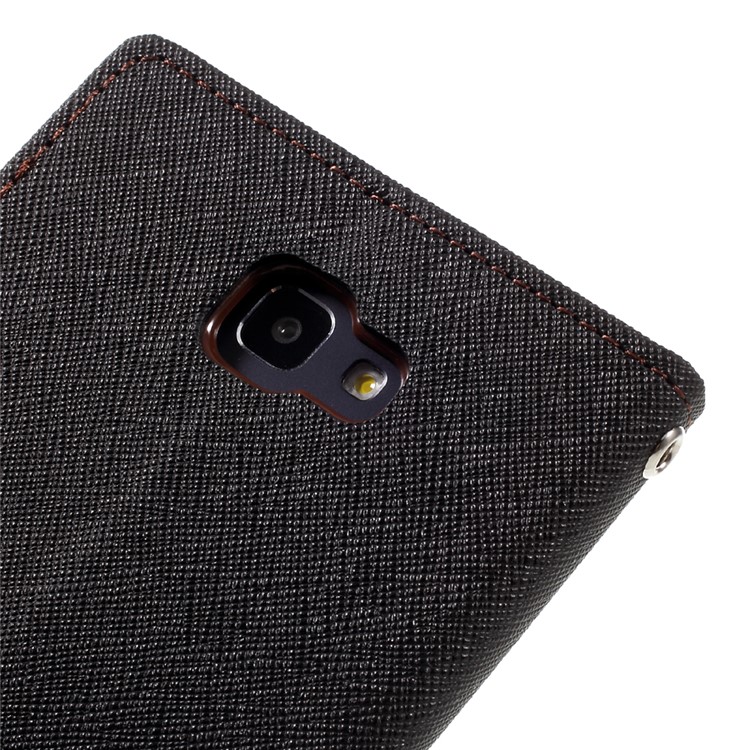 MERCURY GOOSPERY Fancy Diary Leather Case for Samsung Galaxy J7 Prime/On7 2016 - Black / Brown-8