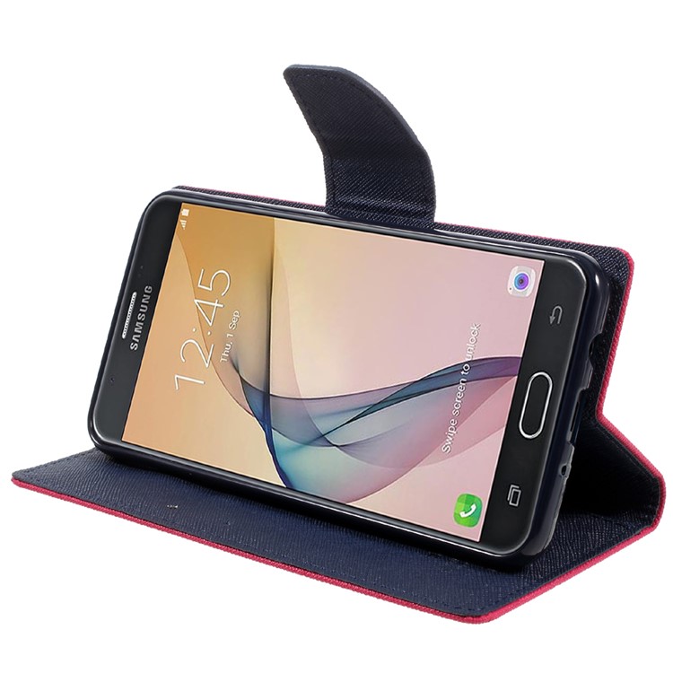 MERCURY GOOSPERY Fancy Diary Wallet Leather Case for Samsung Galaxy J7 Prime/On7 2016 - Rose-4
