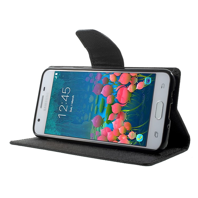 MERCURY GOOSPERY Fancy Diary Leather Flip Case for Samsung Galaxy J5 Prime/On5 2016 - Black-3