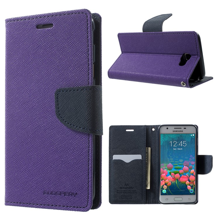 

MERCURY GOOSPERY Fancy Diary Leather Phone Shell for Samsung Galaxy J5 Prime/On5 2016 - Purple