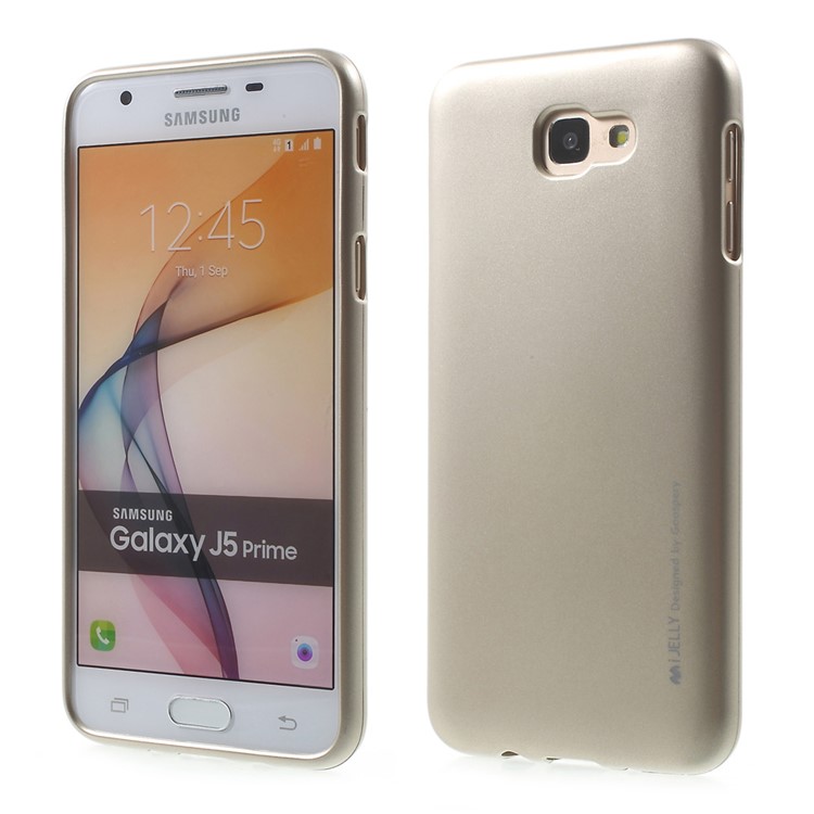 

MERCURY GOOSPERY i JELLY TPU Protective Case for Samsung Galaxy On5 2016/J5 Prime - Gold