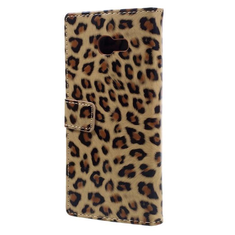 Leopard Pattern Wallet Leather Mobile Phone Case for Samsung Galaxy A3 (2017)-2