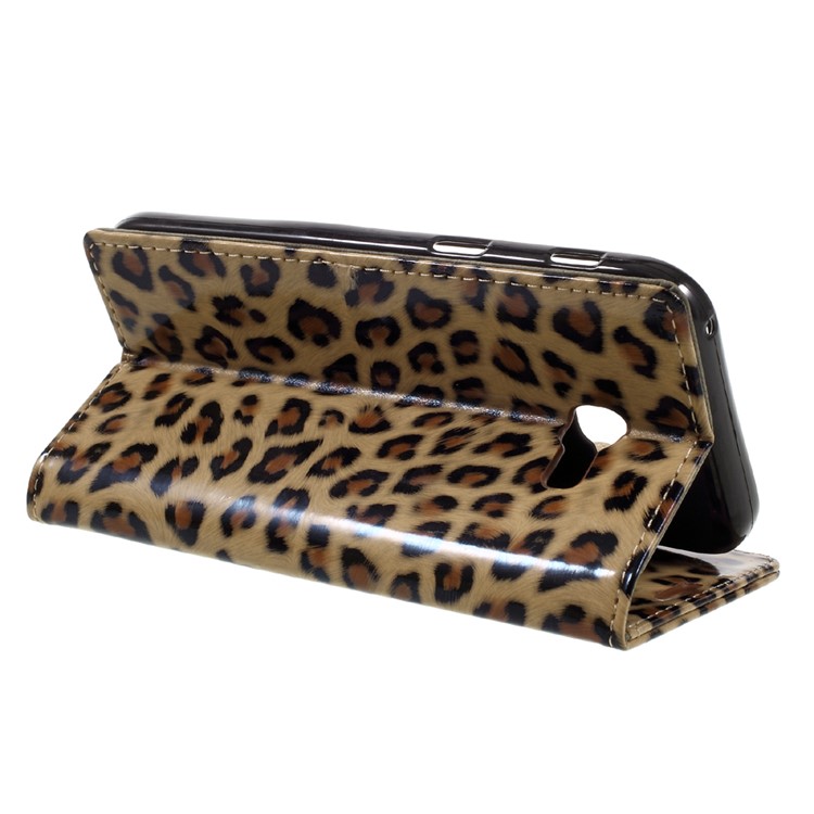 Leopard Pattern Wallet Leather Mobile Phone Case for Samsung Galaxy A3 (2017)-5