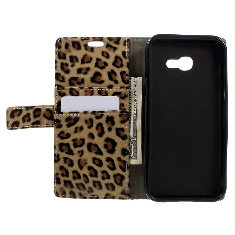 Leopard Pattern Wallet Leather Mobile Phone Case for Samsung Galaxy A3 (2017)-6