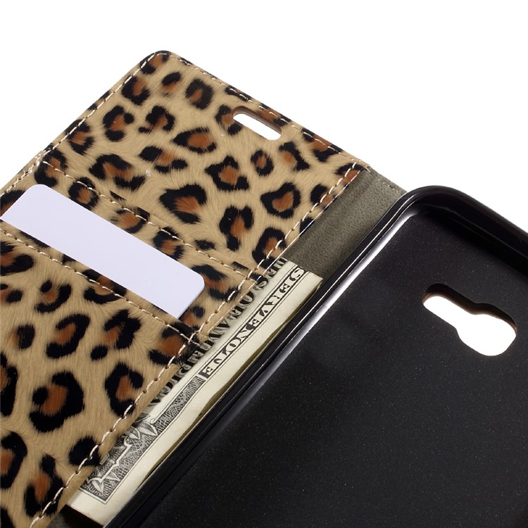 Leopard Pattern Wallet Leather Mobile Phone Case for Samsung Galaxy A3 (2017)-9