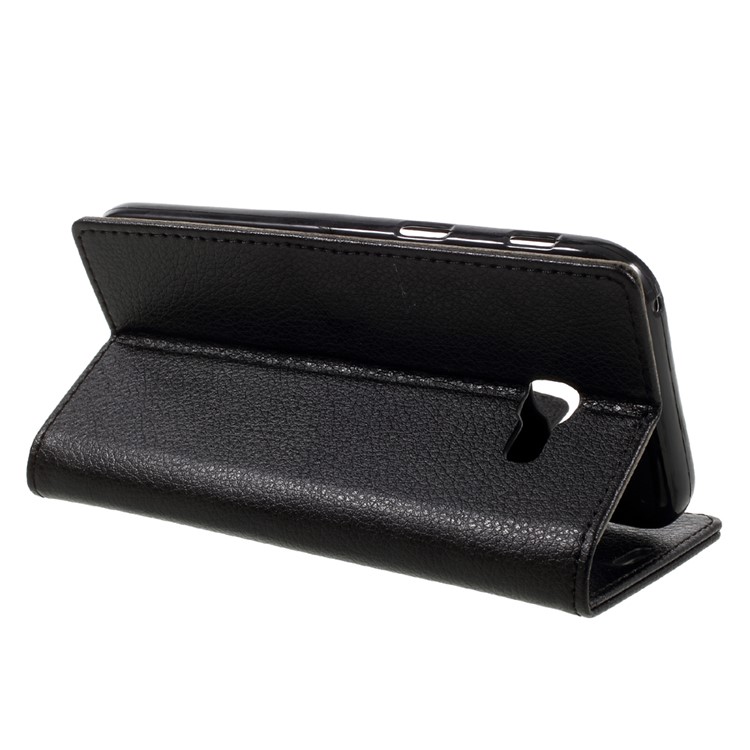 Litchi Texture Wallet Leather Phone Case for Samsung Galaxy A3 (2017) - Black-5