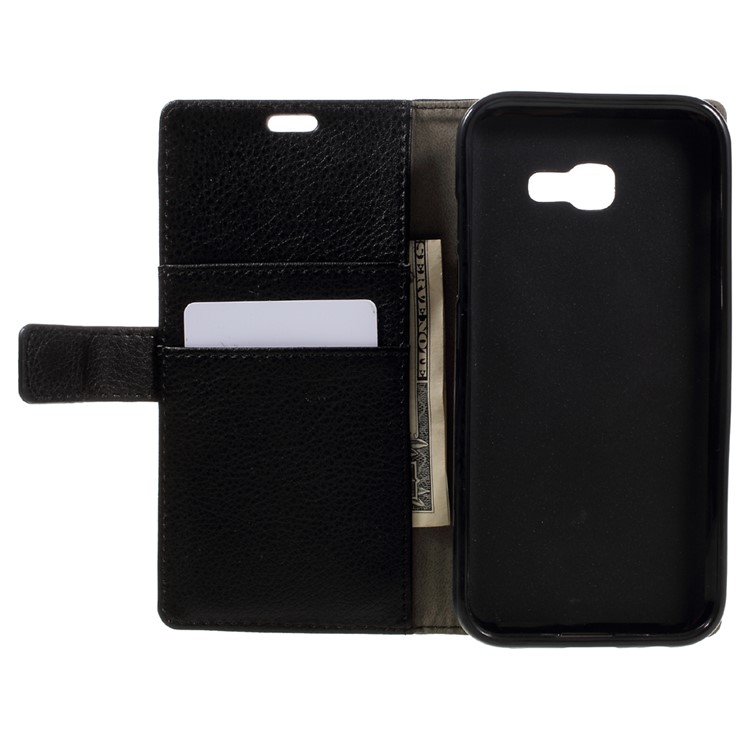 Litchi Texture Wallet Leather Phone Case for Samsung Galaxy A3 (2017) - Black-6