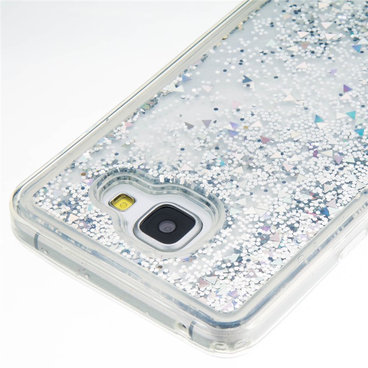 Fluid Floating Glittery Sequins TPU Soft Case for Samsung Galaxy A5 SM-A510F (2016) - Silver-5