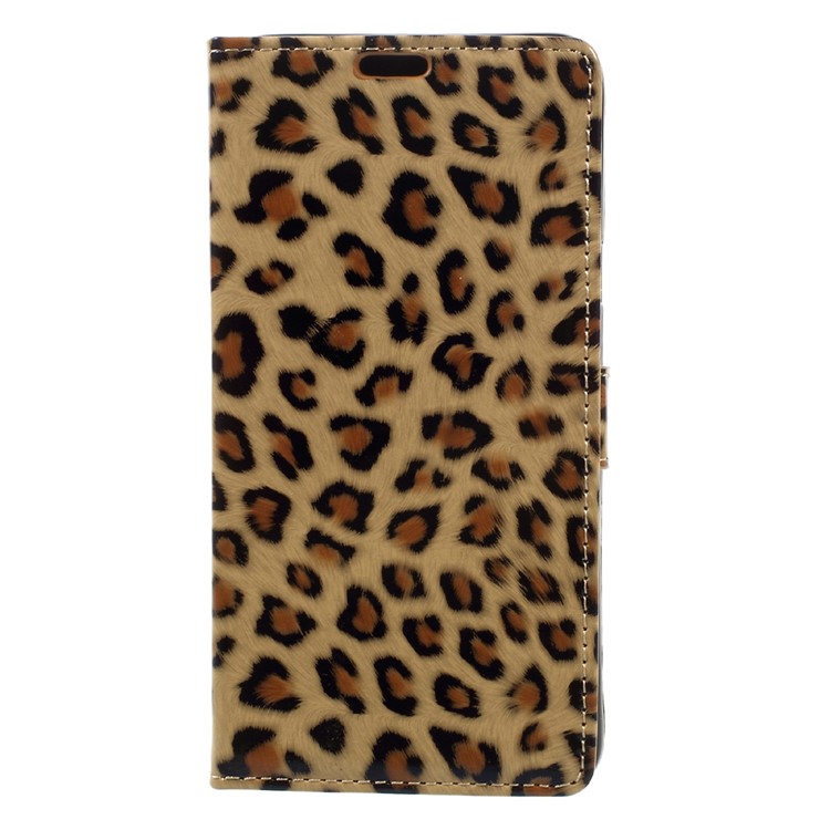 Leopard Pattern Glossy Leather Wallet Phone Case for Samsung Galaxy On8-3