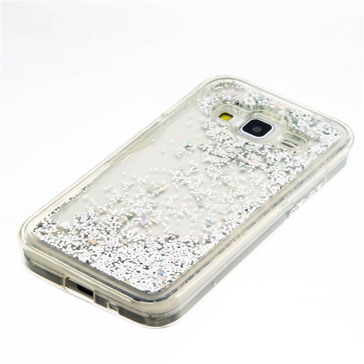 Flowing Sequins Soft TPU Phone Case for Samsung Galaxy Core Prime SM-G360 - Grey-5