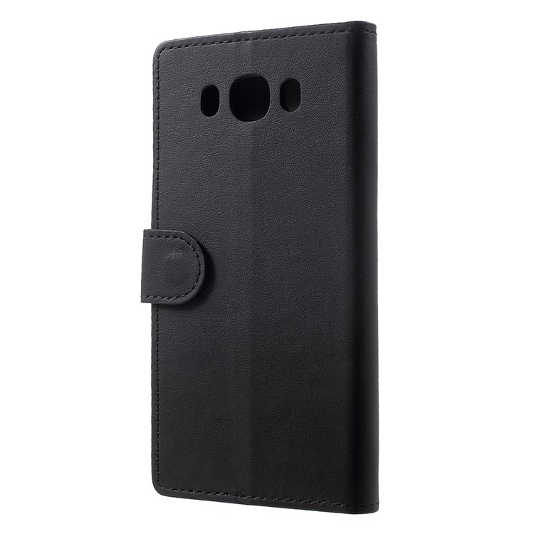 Wallet Stand Leather Phone Case for Samsung Galaxy On8 - Black-2