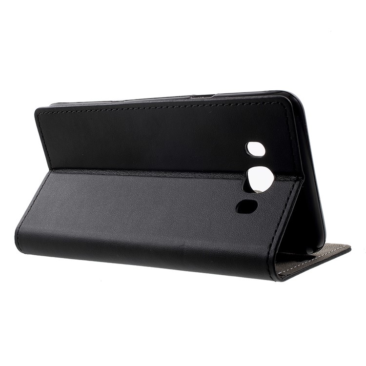 Wallet Stand Leather Phone Case for Samsung Galaxy On8 - Black-3