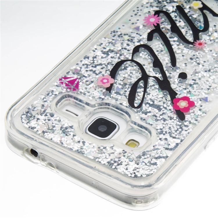Fluid Glitter Sequins TPU Case for Samsung Galaxy J3 (2016) J310 - Smile-3
