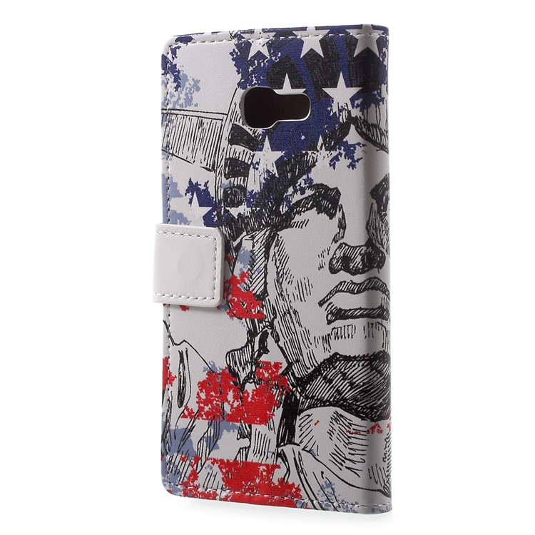 Patterned Leather Wallet Case for Samsung Galaxy A5 (2017) - Statue of Liberty-2