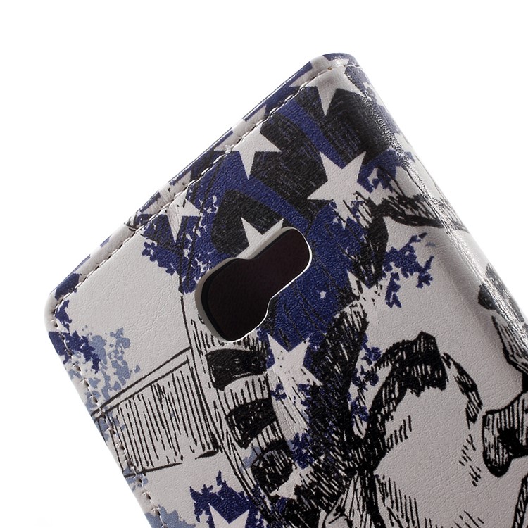 Patterned Leather Wallet Case for Samsung Galaxy A5 (2017) - Statue of Liberty-6
