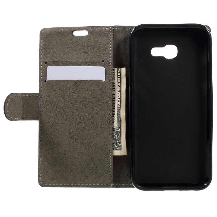 Wallet Stand Leather Phone Case for Samsung Galaxy A5 (2017) - Black-6